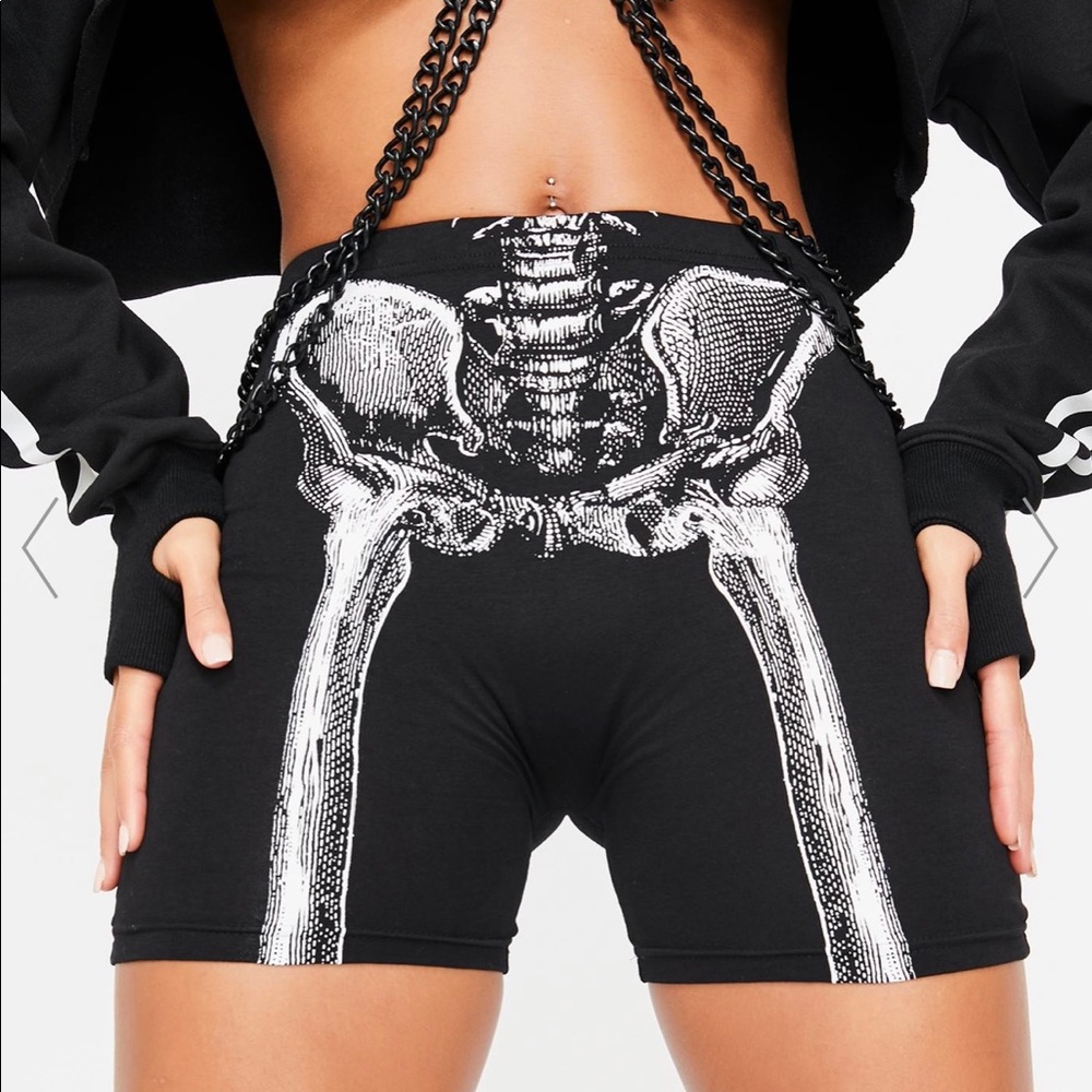 Dolls Kill Skeleton Shorts